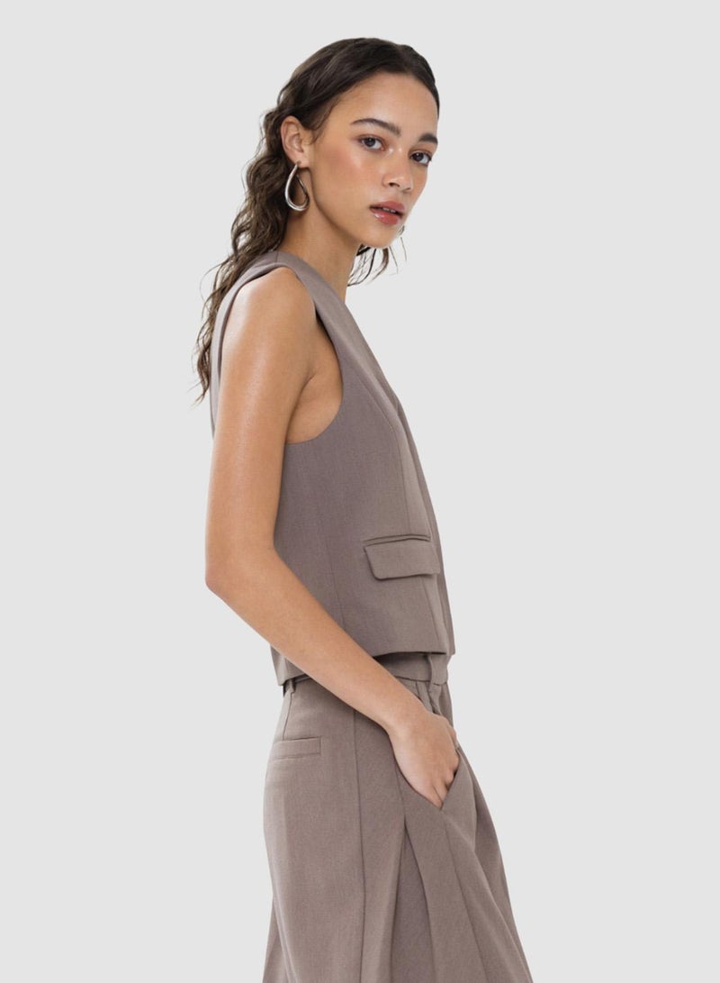 French Connection Vienna V-Neck Waistcoat - Image 4